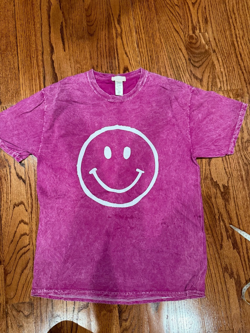 Altar'd State Fuchsia Pink Smiley Tee